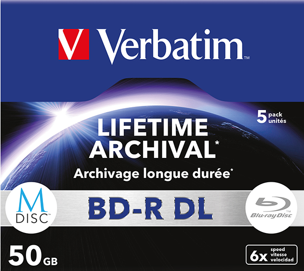 Disque Blu-Ray Verbatim MDISC 50 Go